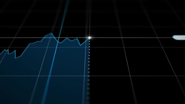 Simple chart stock and option market trade move, broker exchange analysis for information line, invest financial currency business con concept