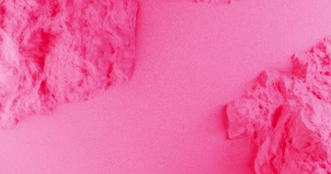 Looped animation. The abstract relief surface oscillates smoothly, creating the effect of continuous organic movement. The plastic texture vibrates and transforms fascinatingly, forming a lively and d