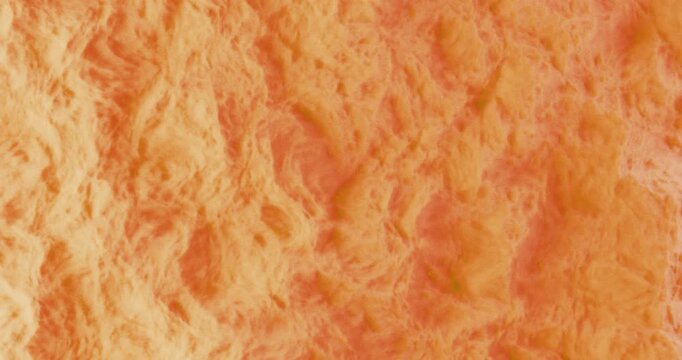 Looped animation. The abstract relief surface oscillates smoothly, creating the effect of continuous organic movement. The plastic texture vibrates and transforms fascinatingly, forming a lively and d