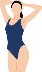 Fototapeta premium 水着を着た女性のイラスト