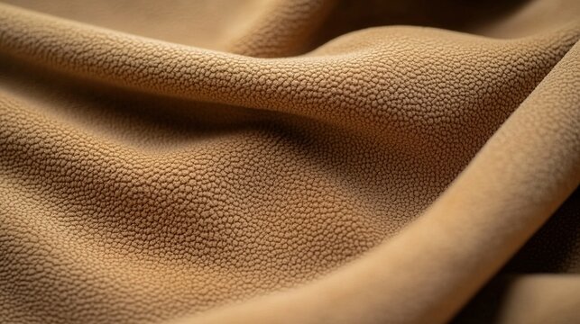 nubuck. Extreme close-up of nubuck leather texture showing fibrous structure under natural window light. lifestyle magazines.