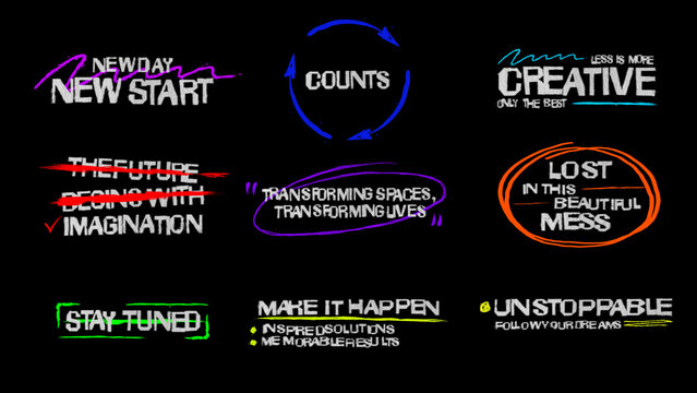 Minimal Scribble Titles