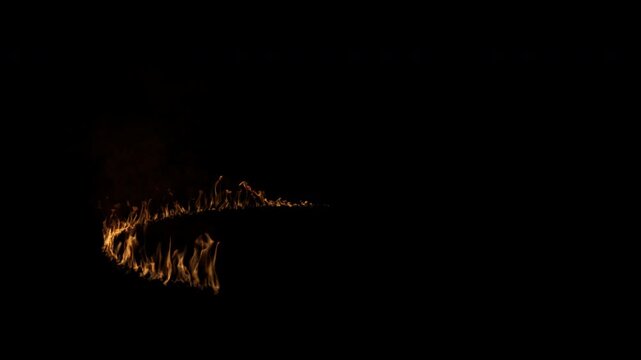 High quality ground fire and small fire visual effects created for professional video production