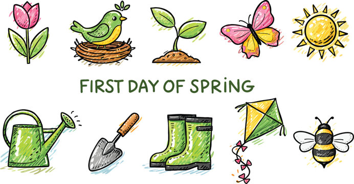 Spring Flowers Celebrate The First Day Of Spring
