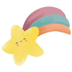 Cute shooting star illustration © Putri