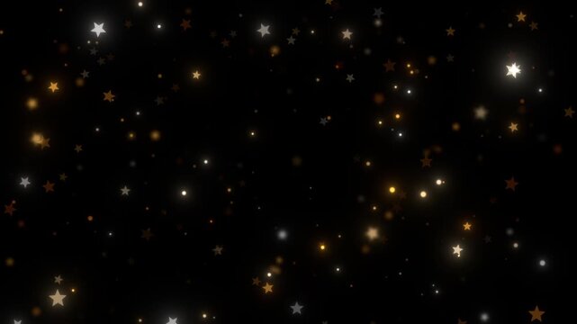dark twinkle golden stars background space
