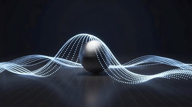 Glowing particle streams showing dipole magnetic field &ndash; Perfect for technical diagrams, magnetism research, or engineering concepts.