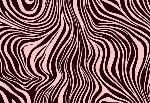 Seamless zebra pattern background in pink and black