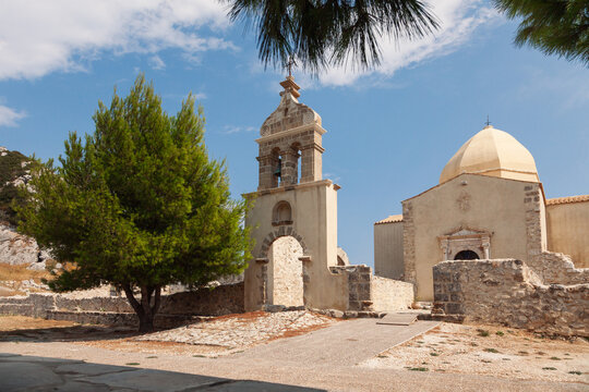 Monastery of the Virgin Skopiotissas on the top of Mount Skopos on the island of Zakynthos Argassi