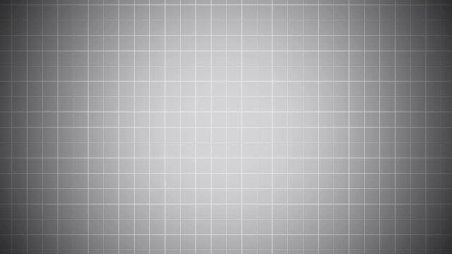 Transparent white grid technology animation with glowing grey gradient background