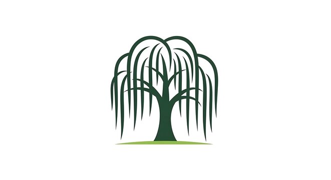 Stylized willow tree icon