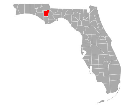 Karte von Calhoun in Florida