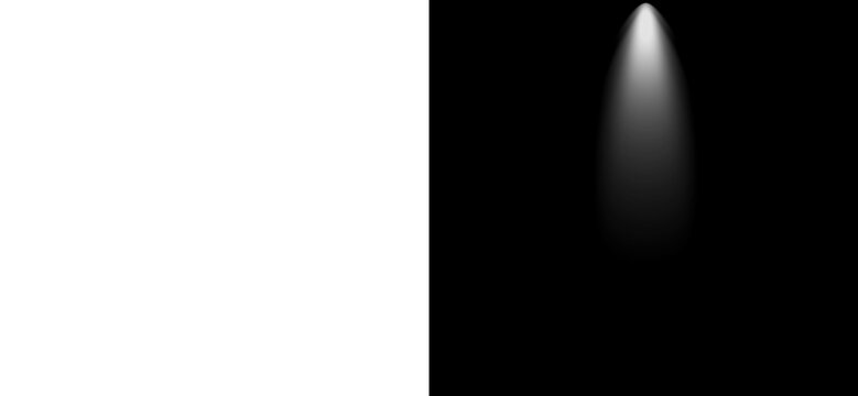 IES Light Beam PNG Dual Background Black White.