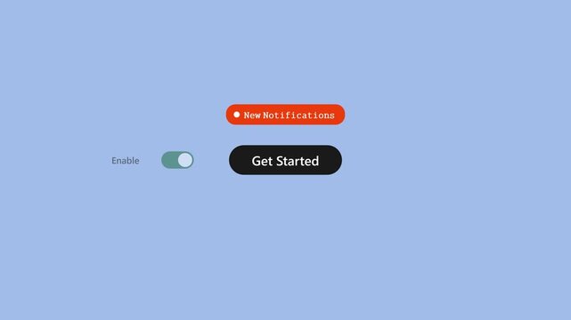 Modern UI Notification Toggle - Enable Get Started Summary