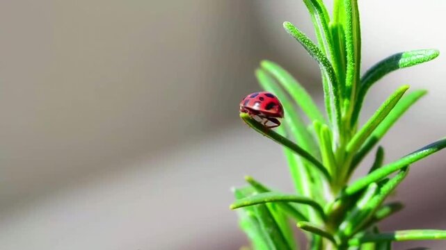 la coccinella che cade