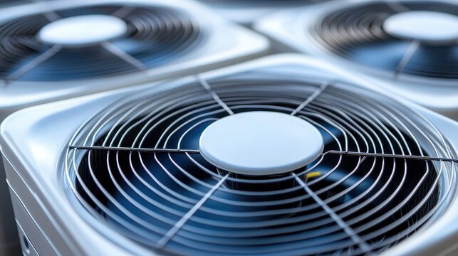 Modern Cooling System Fans with Intricate Grids and Vibrant Lighting