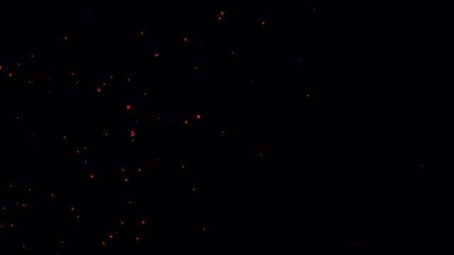 Fire particles overlay animation. Glowing ember sparks drifting with cinematic heat effect on dark background