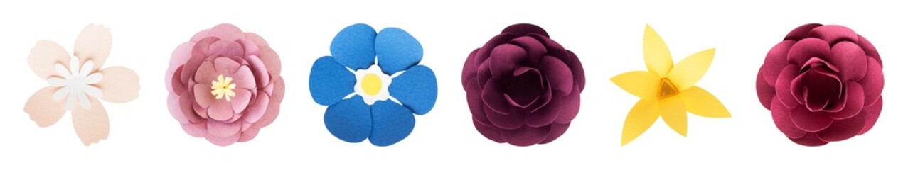 Obraz premium Colorful paper flowers arrangement