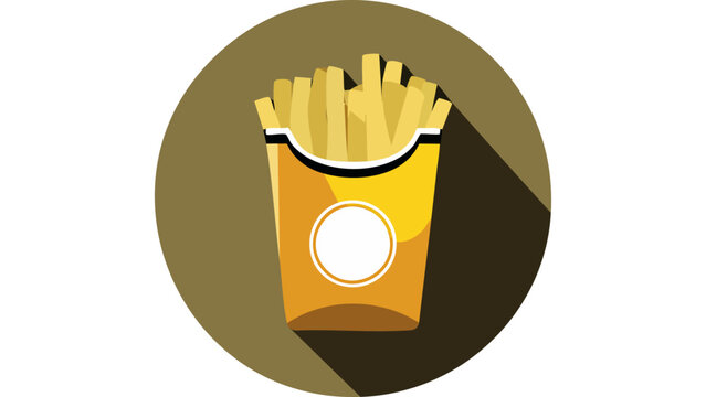 French fries in paper container representing popular fast food snack crispy and golden potatoes vector