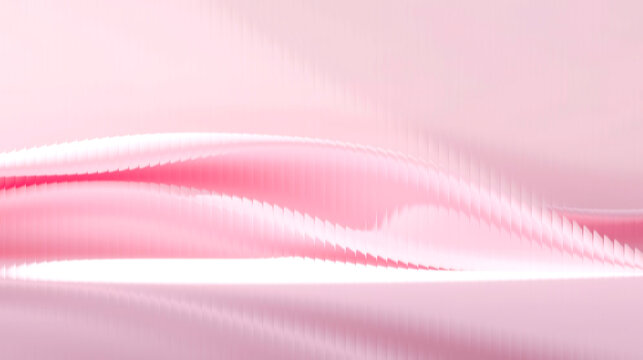 A vibrant pink abstract landscape with smooth waves and a gradient background