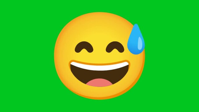 face emoticon on green screen