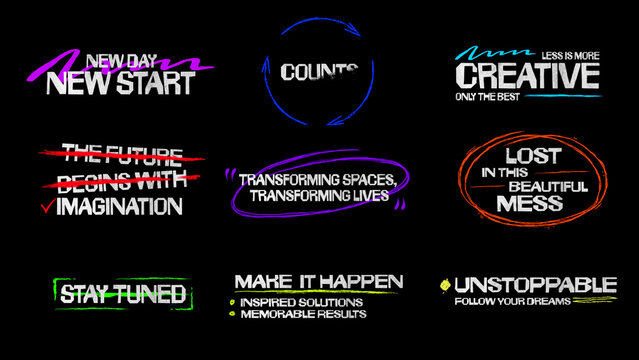 Minimal Scribble Titles