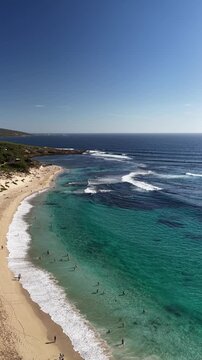Aerial Views Western Australia Coastal Video Yallingup Beach DJI Mavic 4 Pro 4K