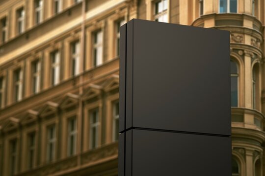 3D business pylon sign with blank space