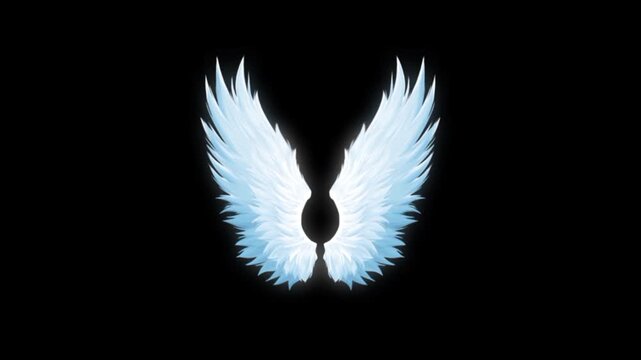 Angel wings 3d animation