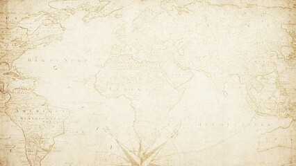 Fototapeta premium Vintage world map HD wallpaper, old paper background