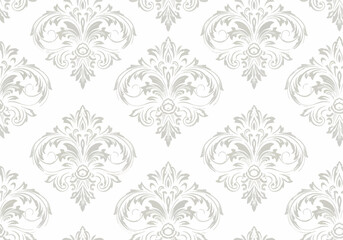 Fototapeta premium Luxurious seamless floral pattern with refined ornamental detailing and symmetry