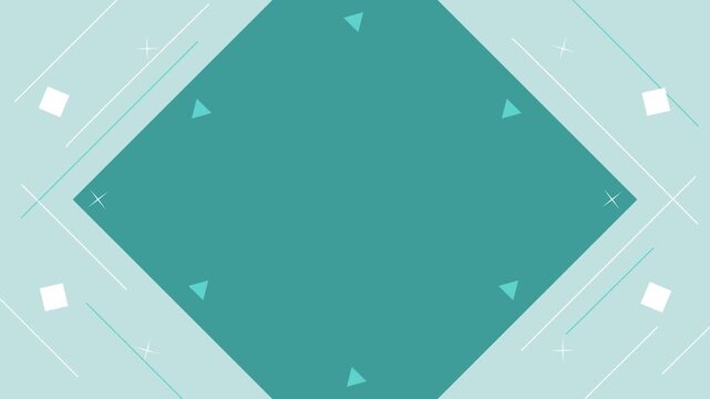 Abstract Teal and Mint Geometric Motion Graphic Background for 4K Presentation Intro