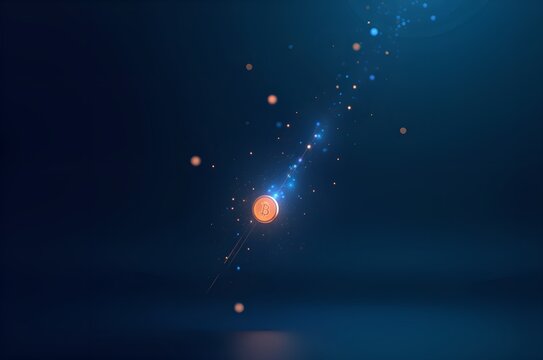 Digital Currency Symbol Emerging from Light