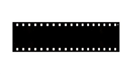 Fototapeta premium Isolated film strip silhouette on white. 35mm analog photography design feature.