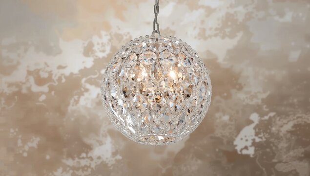 Luxury circular crystal ball chandelier.