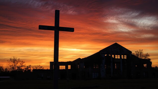 Symbol from deserted Catholic institution.