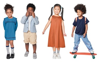 Obraz premium Diverse children fashion styles