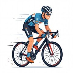 Fototapeta premium Man sport athlete cyclist in sportswear and helmet