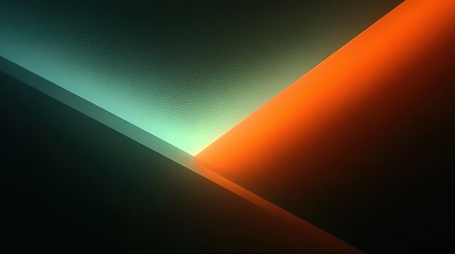 Minimalist Dark Background with Light Green and Orange Angled Gradient Above - 8K Wallpaper
