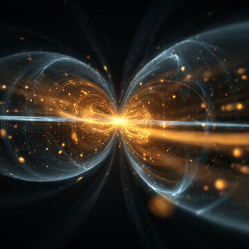 Glowing 3D abstract visualization representing quantum vacuum energy and the Casimir effect