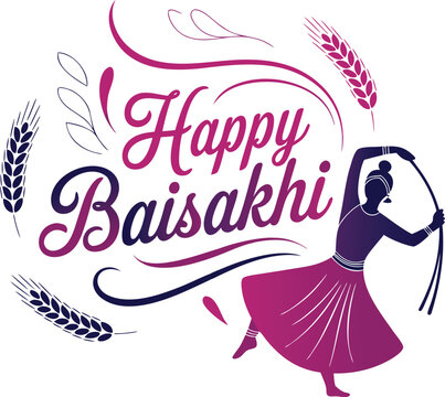 Happy Baisakhi Bengali New Year Celebration Vector Design