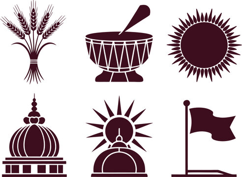 Happy Baisakhi Bengali New Year Celebration Vector Design