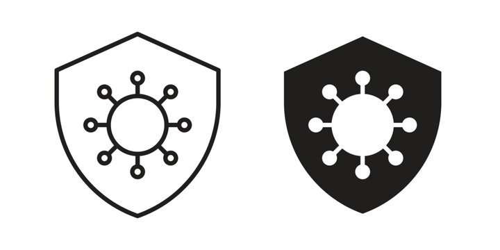 Antimicrobial icon design vector. Flat and line vector Icon Design