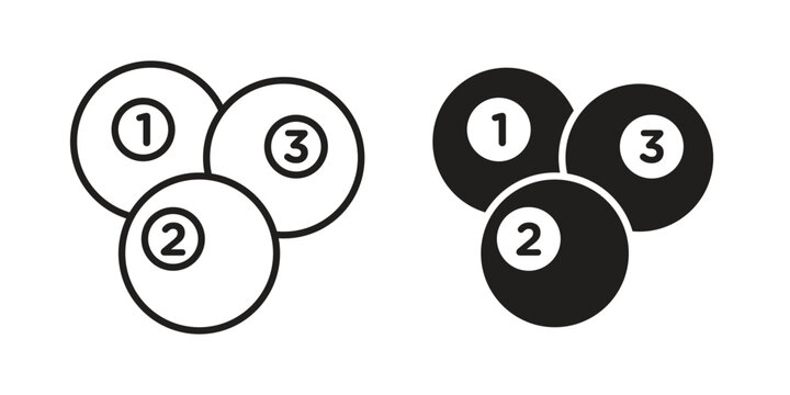 Billiard ball icon design vector. Flat and line vector Icon Design