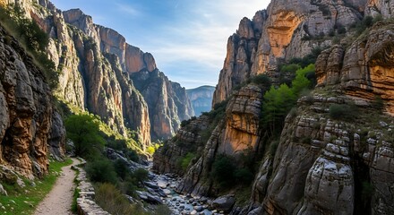 Fototapeta premium Majestic Canyon Landscape - A Journey Through Natures Grandeur.