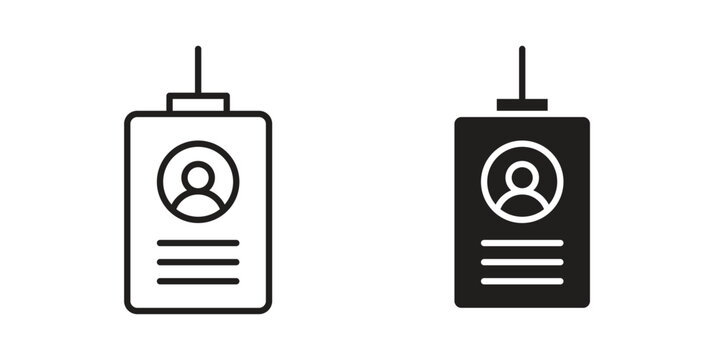Credential icon design vector. Flat and line vector Icon Design