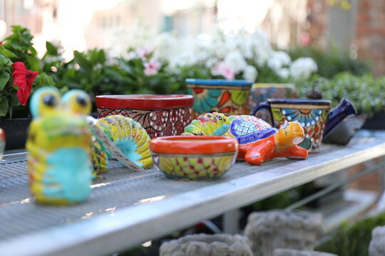 Pottery Art at a Garden in Solvang