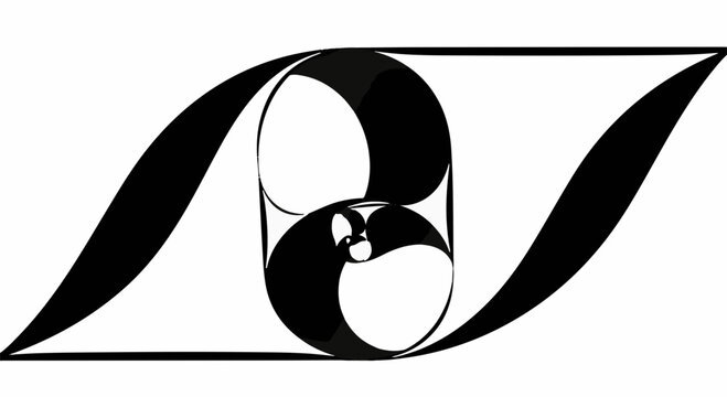 Abstract visual representation of the golden ratio in a modern, minimalist design.