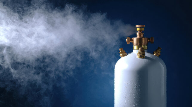 Gas cylinder leaking vapor creating pressure release