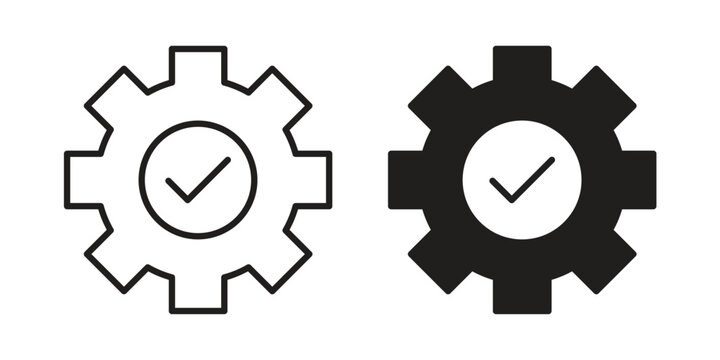 Easy setup icon design vector. Flat and line vector Icon Design